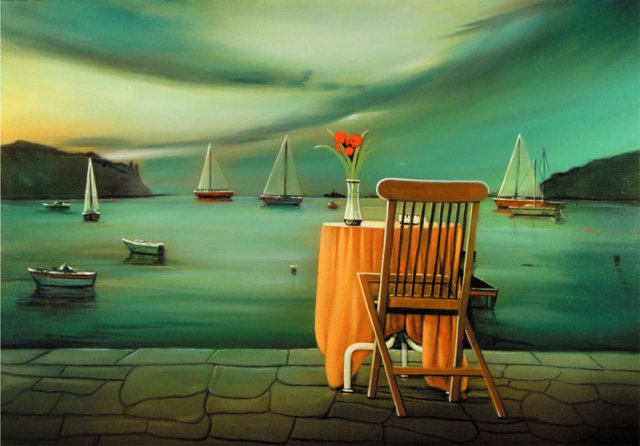 anton kitzmller abend am meer